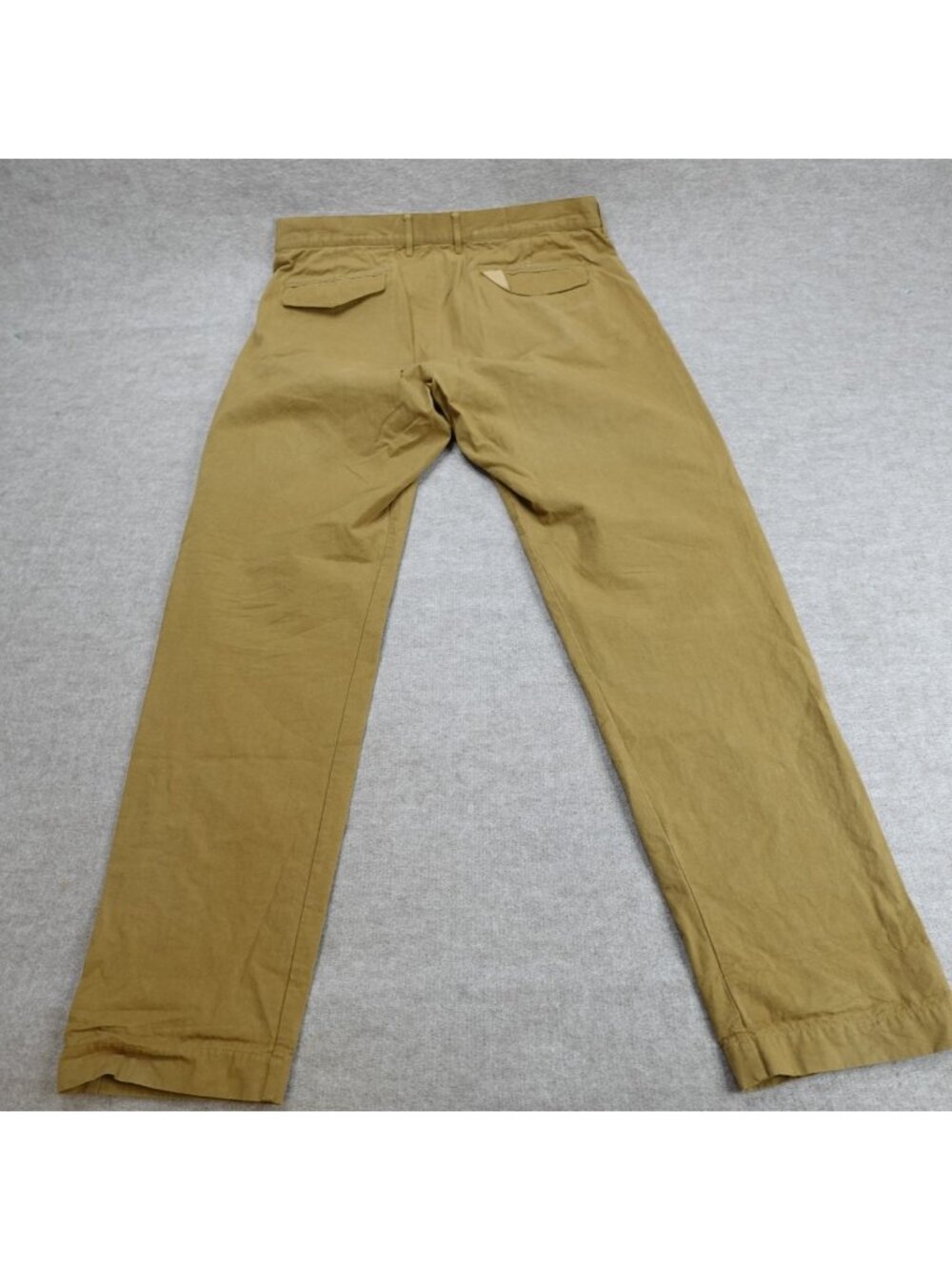 Entireworld Mens Pants 36 x 31 Beige Yellow Mustard Trousers Cotton Pleated